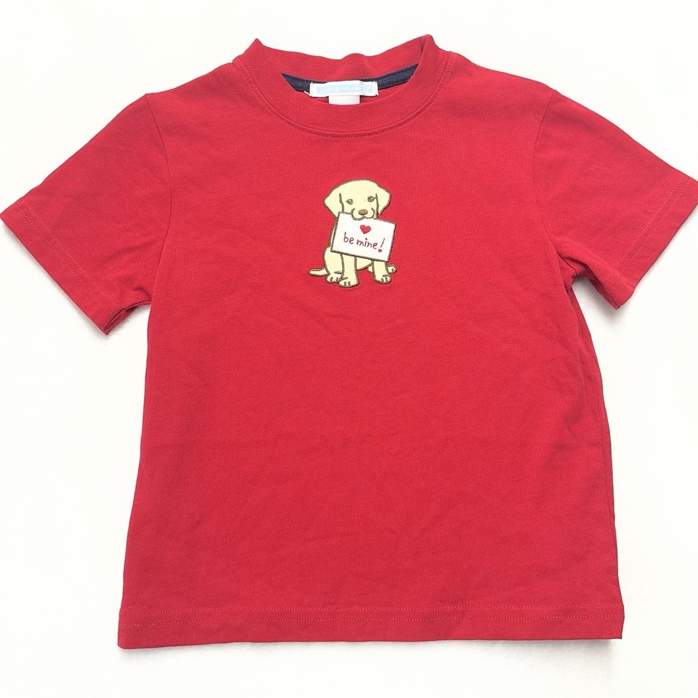 Janie and Jack Embroidered Shirt Unisex Toddler 2T Valentine Puppy Be Mine